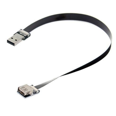 Xiwai 2.0M USB 2.0 Type-A Male to Female Extension Data Flat Slim FPC Cable for FPV & Disk & Scanner & Printer...