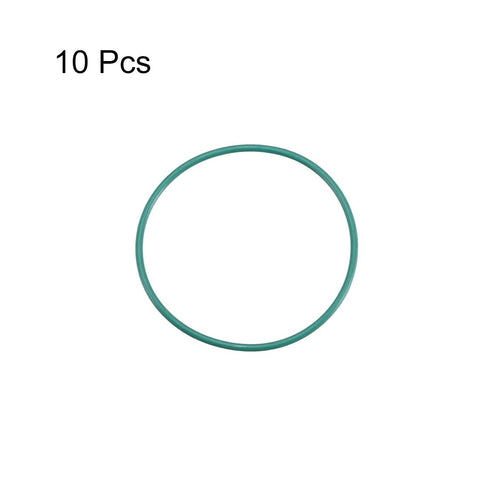 uxcell Fluorine Rubber O-Rings, 28mm OD 26mm ID 1mm Width FKM Seal Gasket for Machinery Plumbing, Green, Pack of 10...