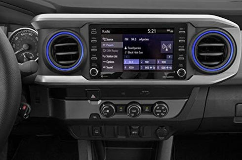 Lanyun Compatible with Toyota Tacoma A/C Vent Ring Outer Trim Decoration Covers fit 2016-2021 Tacoma a/c Outlet Vent Accessories Blue...