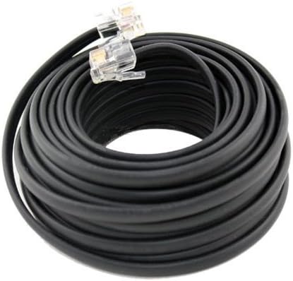 Wideskall® 50 Feet RJ-11 Modular Connector 4 Conductor Cable Telephone Cord (B......