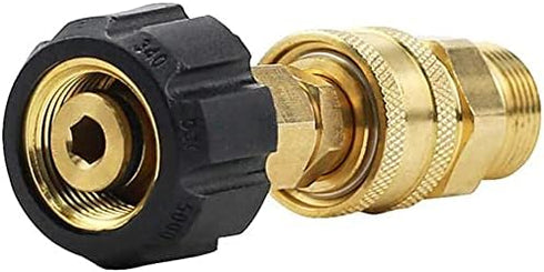 Pressure Washer Quick Connect Kit, Metric M22 14mm Swivel to 3/8'' Quick Connect, With 10 Washers for Home,Garden, Vehicles Cleaning Quick Connect...