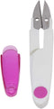 Purple Plastic Handle & Safety Cover Sewing Scissors Clothes Thread Embroidery Cross-stitch Craft Clipper Cutter Tailor Nippers,Snips Trimming Nip...