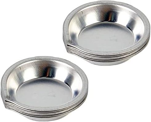 12pcs Makeup Palette Stainless Steel Small Round Paint Tray Artist Watercolours Paint Mixing Palette Tray...