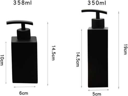 1Pc Matte Black Soap Dispenser, Stainless Steel Bathroom Hand Soap Pump Dispenser Refillable Countertop Lotion Bottle for Kitchen and Bathroom 12o...