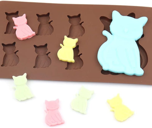 Cat Cake Mold Silicone 3D Kitten Biscuits Fondant Handmade Bakeware Tools Resin Clay Chocolate Candy Mould (1)...