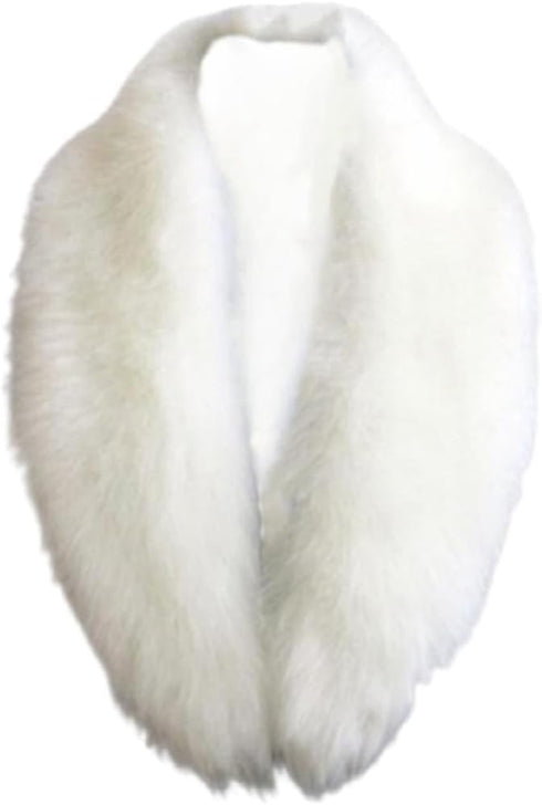 Long Men Women Faux Fur Collar Winter Warm Wrap Stole Scarf Shawl Shrug...
