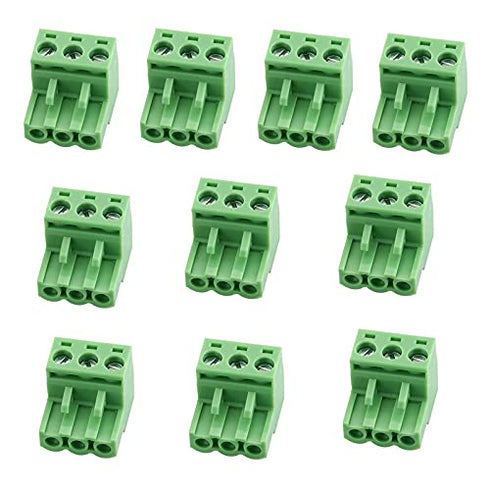 Luo QiuFa 10Pcs KF2EDG 5.08mm Pitch 3P Pluggable Teminal Blocks Connector Socket...