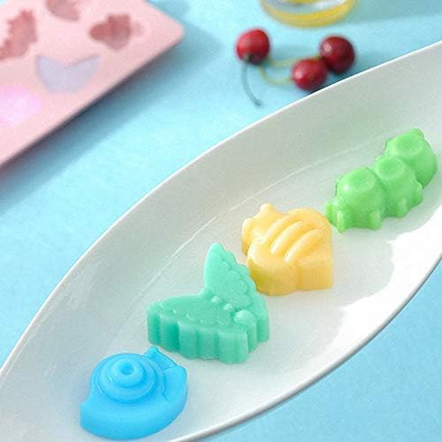 2Pcs 16 Cavity Insect Silicone Molds Butterfly Snail Ladybug Bee Bug Chocolate Candy Mold Insects Crayon Wax Melt Mini Soap Mould Ice Cube Tray (R...