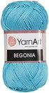 5 Skein (Pack) Total 8.8 Oz. Yarnart Begonia, 100% Mercerized Cotton, Each 1.76 Oz (50g) / 185 Yrds (169m), Fine Sport: 2, Blue - 0008...