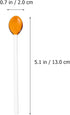 6Pcs Coffee Spoon Glass Tasting Spoon Teaspoon Stirring Spoon for Tea Dessert Cocktail Appetizer Cold Drink...