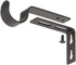 Ivilon Adjustable Brackets for Curtain Rods - for 1 or 1 1/8 Inch Rods. Set of 2 - Antique Black...