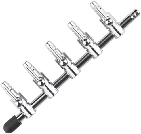 Aquarium Fish Tank Air Flow Control Lever Pump 5 Way Inline Manifold Air Flow Pump Tubing Splitter Lever Control Valve 3-Pack...