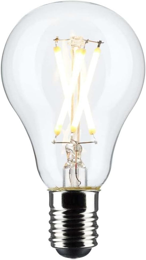 Satco S21872 5.5 Watt A15 LED Bulb, Clear, Intermediate Base, 2700K, 450 Lumens, 2-Pack...