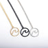 Metal Wave Pendant Necklace Simple Circle Pendant Collar Necklace for Women Jewelry...