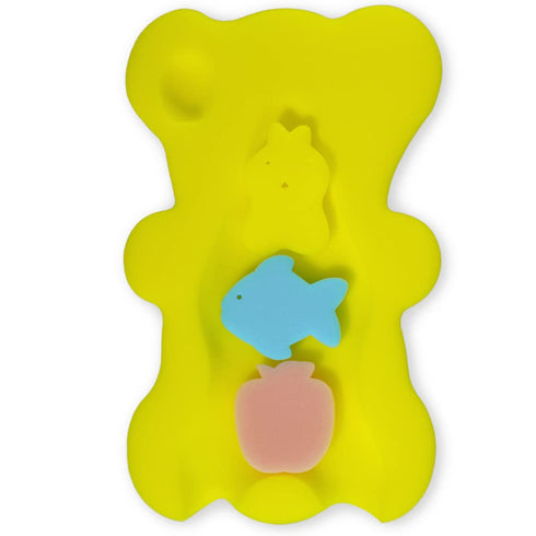 HALLO Soft Infant Bath Sponge Skid Proof Baby Bath Mat Newborn Odor Free (Yellow)...