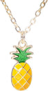 Pineapple Earrings Necklace for Women Yellow Ruit Green Leaf Pineapple Earings Pendant Necklace Cute Fashion Dangle Necklace Jewellery Set...