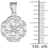 925 Sterling Silver Triquetra Celtic Trinity Charm Pendant...