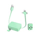 Three in One Charging Cable Roll, Data Transfer, 3 in 1 Charging Cable Retractable, Phone Holder, Compatible USB C(Type-C)/Micro USB/IP, Compatibl...