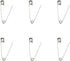 500 Pieces Safety Pins 20mm Small Sewing Pins Metal Mini Safety Pins for Home Office Art Craft Jewelry Making (XBZ/Silver)...