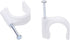 Mini Skater 16mm Nylon Steel Nail in Circle Ethernet Cable Clips Cord Holder Wire Management,Pack of 50.(White)...