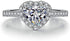 Sdouefos Rhodium Plated Sterling Silver Heart Shaped Cubic Zirconia CZ Halo Engagement Wedding Insert Ring Promise Rings for Her (6)...