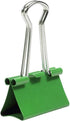 JAM PAPER Colorful Binder Clips - Medium - 1 1/4 Inch (32 mm) - Green Binderclips - 15/Pack...