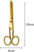 7 Inch Gold Tailor Scissors Golden Straight Recycled Stainless Steel Dressmaker Fabric Shears Tailors Sewing Scissors for Costume Crafts Arts Fabr...