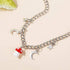 Vintage Mushroom Pendant Necklace Cute Moon Star Red Mushroom Creative Choker Necklace Pearl Chain Necklace Gifts for Women...