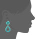 Turquoise Bohemian Small Delicate Metal Fashion Earring Teardrop Earrings Jewelry Gifts for Women...