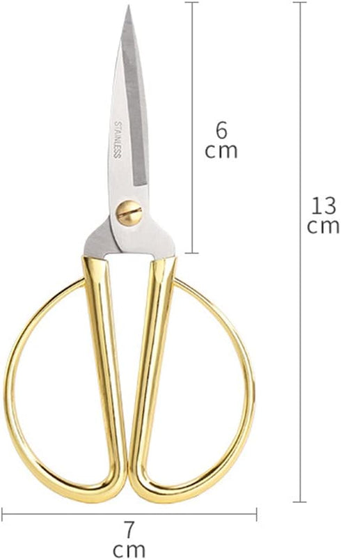 5" All Stainless Steel Sewing Scissors, Sharp Tailor Scissors for Embroidery, Sewing, Craft, DIY Art Work & Daily Use for Home Office School Gold...