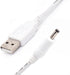 2PCS USB to 5V DC Power Cable White,4FT/1.2M USB to 3.5 x 1.35mm Plug Barrel Jack 5V DC Power Supply Cord Cable,20AWG USB DC 5V Charging Cable Ada...