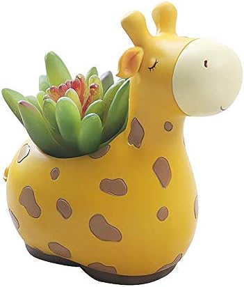 Succulent Pots,Cute Animal Giraffe Shaped Indoor Air Plant Holder Plant Pots-Plants Not in Included (4.92 inch Tall)...
