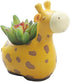 Succulent Pots,Cute Animal Giraffe Shaped Indoor Air Plant Holder Plant Pots-Plants Not in Included (4.92 inch Tall)...