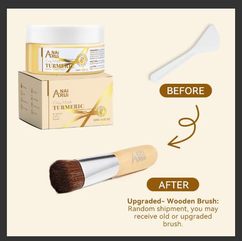 ANAI RUI Vitamin C Face Mask with Turmeric and Kaolin Clay for Dark Spots, Dull Skin, Skincare Facial Mask for Refining Pores and Controlling Oil,...