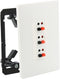 Premium 3 Speaker Wall Plate, Speaker Plug, Supports 3 Speaker Configurations, Speaker Port for Wall Speaker Wire, Speaker Wire in Wall, Wire Wall...