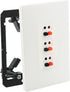 Premium 3 Speaker Wall Plate, Speaker Plug, Supports 3 Speaker Configurations, Speaker Port for Wall Speaker Wire, Speaker Wire in Wall, Wire Wall...