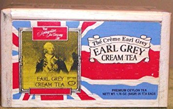 Earl Grey Cream Tea, 25 Tea Bags Sealed in a Wooden Box for Freshness...