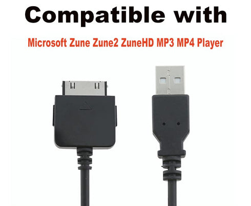 Adhiper Replacement USB Sync Data Transfer Zune Charging Cable Copper Wire Charger Cord Compatible with Microsoft Zune Zune2 ZuneHD MP3 MP4 Player...