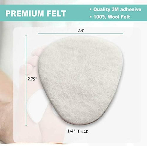 18-Pack Ball of Foot Cushions - Metatarsal Pads for Pain Relief Forefoot, 1/4" Thick Felt Foot Pads for Women & Men Plantar Fasciitis Neuroma...