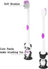 12 Pieces Kids Cartoon Panda Toothbrush Soft Bristles with Sunction Cup Individually Wrapped for Boys and Girls Toddler 3-12 Years...