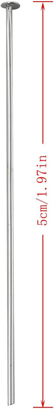 RLECS 220pcs 50mm Flat Head Pins, 2 Inch Iron Headpins for DIY Jewelry Making, Silver...