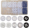 200Pcs Resin Buttons Children's Sweater Shirt Sewing Buttons, 11.5mm Transparent Round 4-Hole Buttons Decorative Button Accessories with Storage B...