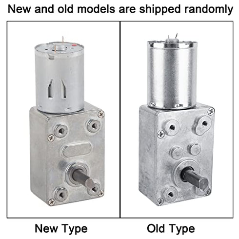 DC 12V Worm Gear Motor Reduction Electric Motor Reversible High Turbo Electric Geared with Self Lock Design(62RPM)...