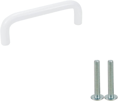 2Pcs 4.13" Arch Bow Cabinet Pull,Aluminum Closet Door Cabinet Hardware Handle Pull,Hole Dia.3.78"/96mm,White...
