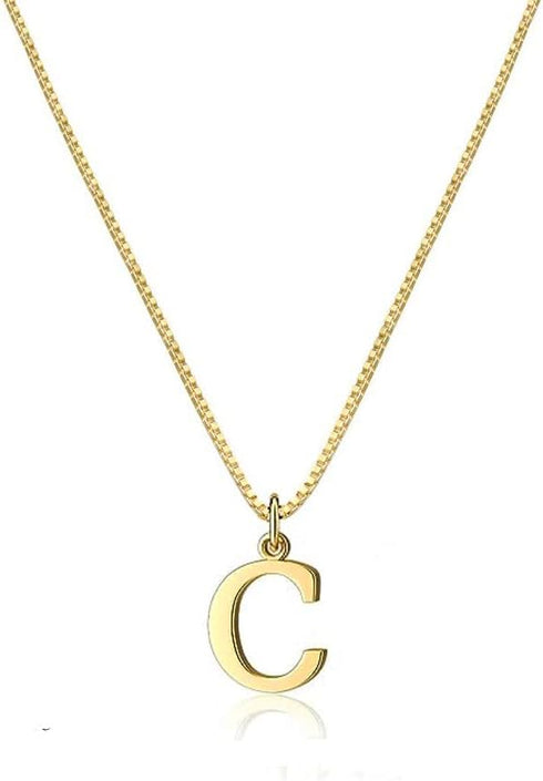 Tiny Gold Initial Necklace for Women Girls Dainty A-Z Pendant Letter Choker Necklace Personalized Monogram Name Necklace Jewelry for Teen Girls...
