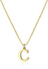 Tiny Gold Initial Necklace for Women Girls Dainty A-Z Pendant Letter Choker Necklace Personalized Monogram Name Necklace Jewelry for Teen Girls...
