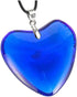 Pingyongchang Simple Chunky Glass Puffy Heart Choker Necklace Coloured Heart Charms Pendant Necklace for Women Party Birthday Trendy Jewelry...