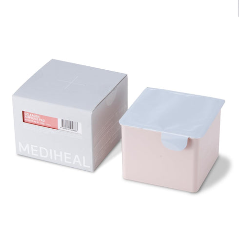 (Only Refill) Mediheal Collagen Ampoule Pad (100 Pads) - Cotton Facial Toner Pads for Skin Firming & Restore Elasticity - Vegan Eco Silk Pad...