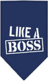 Mirage Pet Products Like a Boss Screen Print Bandana for Pets, Large, Navy Blue...