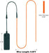 MaxLax EL Wire Orange, 9.8ft/3m Portable Battery Pack Neon Light Strip 360° Cuttable Glowing Rope Lights for Parties, Halloween, DIY Decoration...